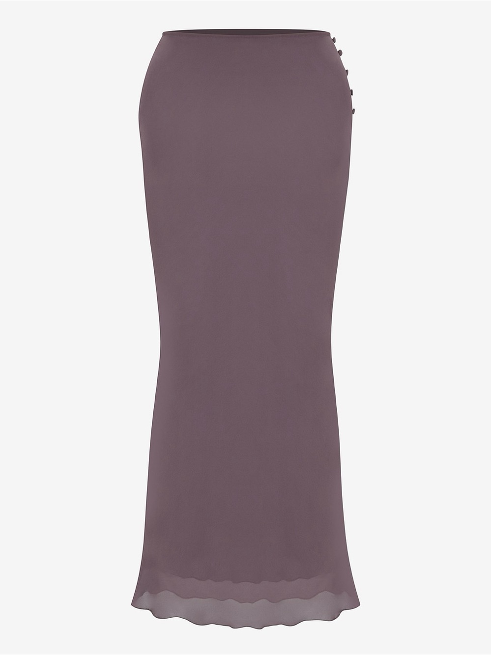 House Of CB DYANA' DARK MAUVE BIAS CUT MAXI SKIRT NWOT